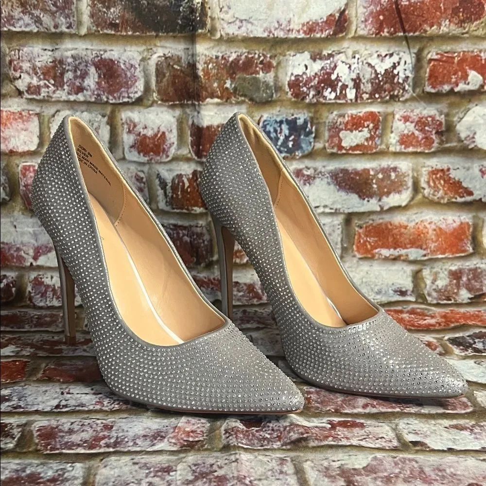 Lauren Lorraine Silver Studded Heels